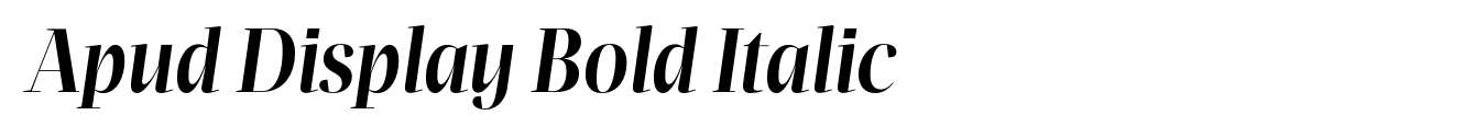 Apud Display Bold Italic